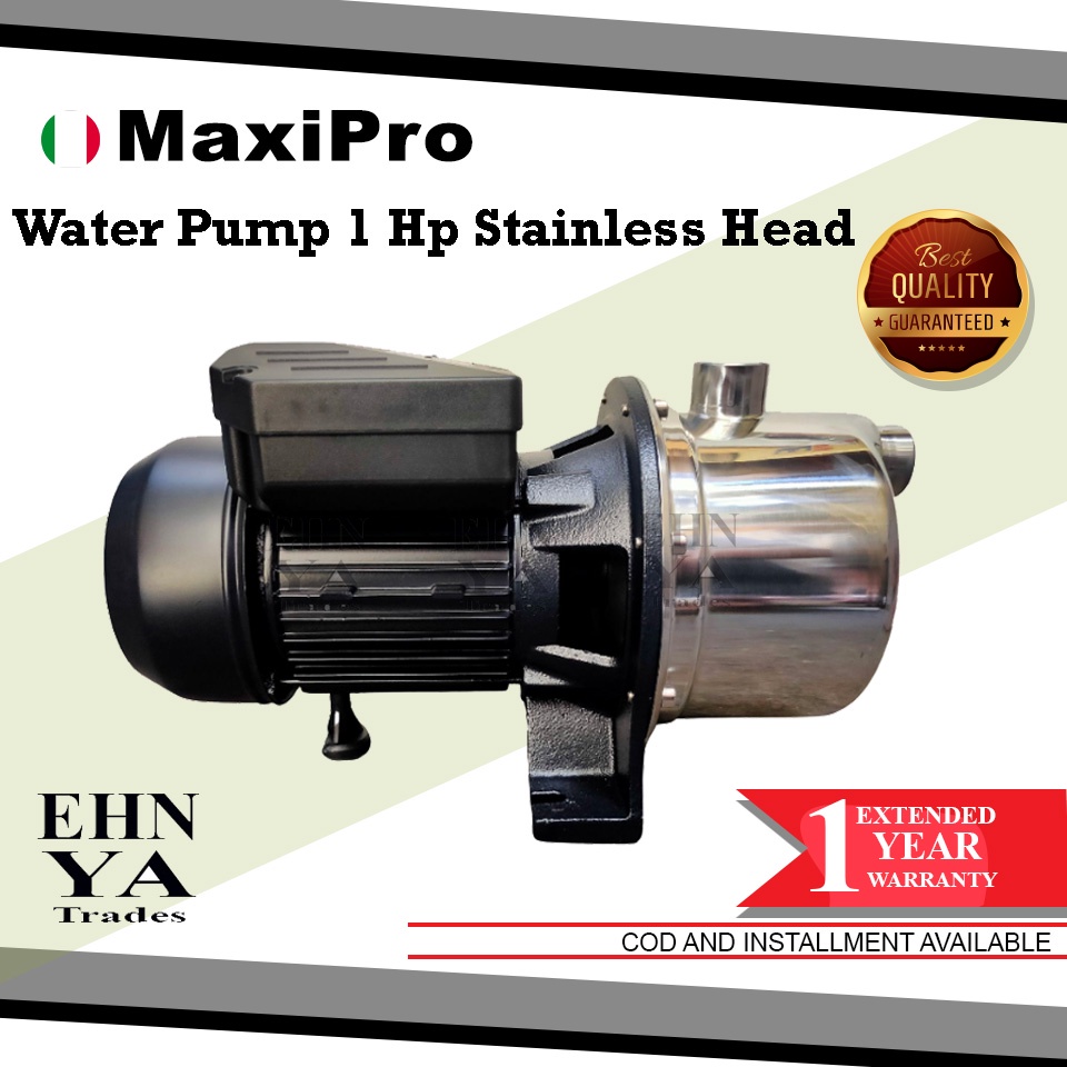 MAXIPRO Electric Stainless Head Pump 1.0HP Jet Booster Pump | Shopee ...