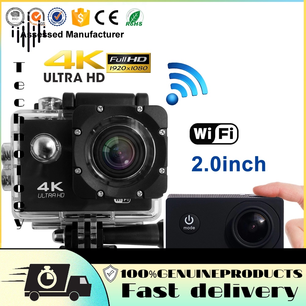 Action Camera For Vlogging Complete Mount Set And Motorcycle Helmet And