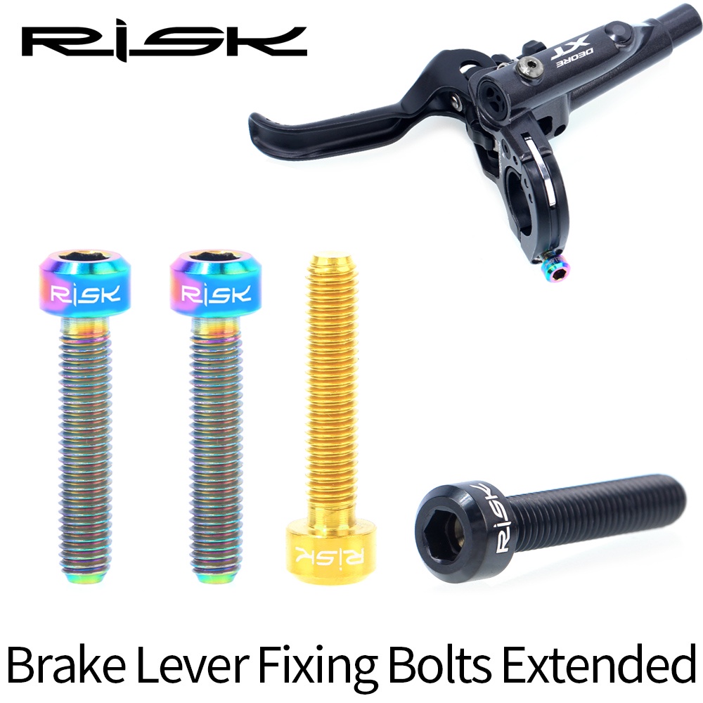 RISK 2pcs m5x25mm Titanium Alloy MTB Bicycle Brake Lever Fixed