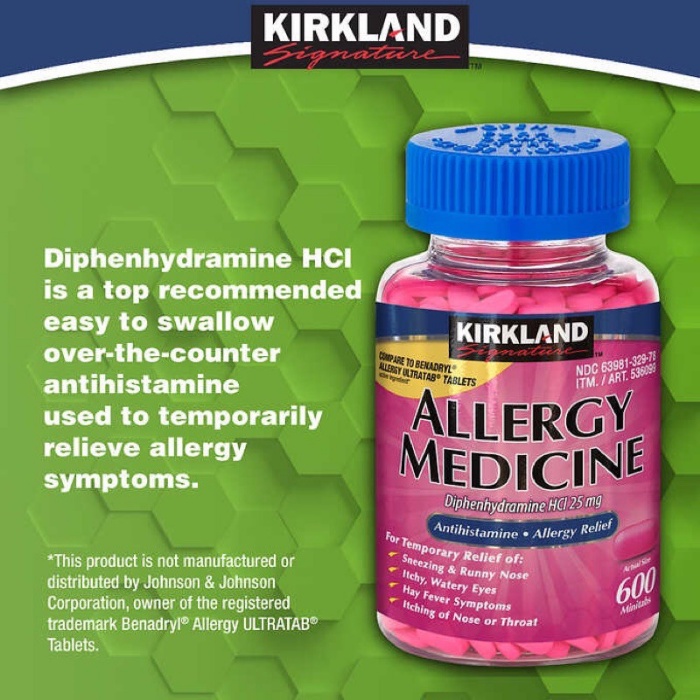 Kirkland Allergy Medicine 25mg 600 Tablets Shopee Philippines