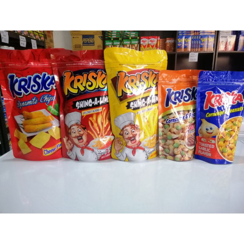Kriska Cornchips & Peanut/Grilled Beef/ShingALing Original & Spicy