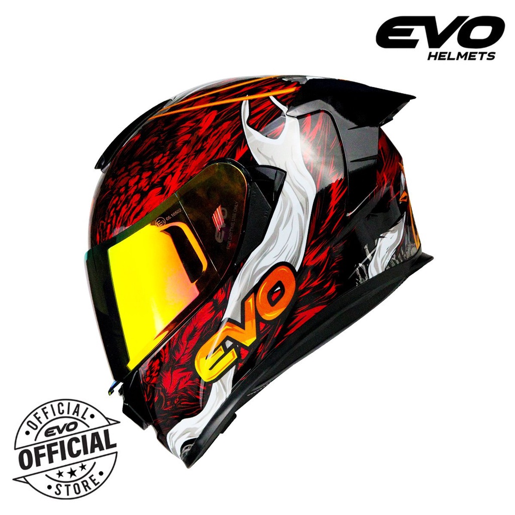 OlpL EVO GTPRO Archangel Dual Visor Full Face Helmet with Free Clear