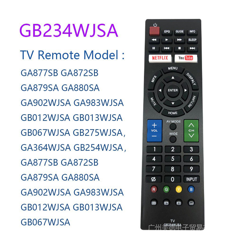 ORIGINAL sharp LCD LED SMART TV remote control GB234WJSA Compatible
