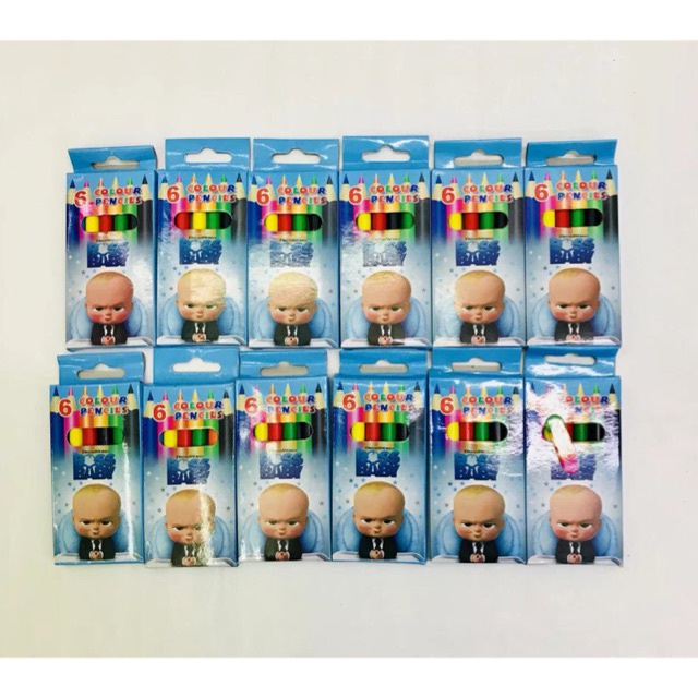 Boss baby Color pencil 12 pcs per packbirthday decor party decorations