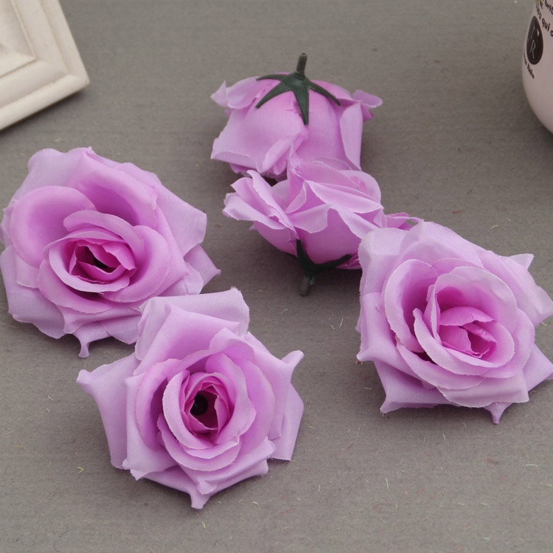 50Pcs Artificial Silk Flower Buds Bouquet Party Wall Decor Home