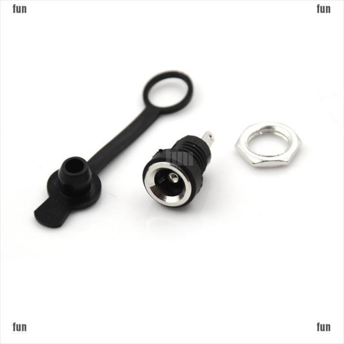 DC Jack Socket Nut 2.1x5.5mm Panel Mount Female Power Socket Waterproof ...