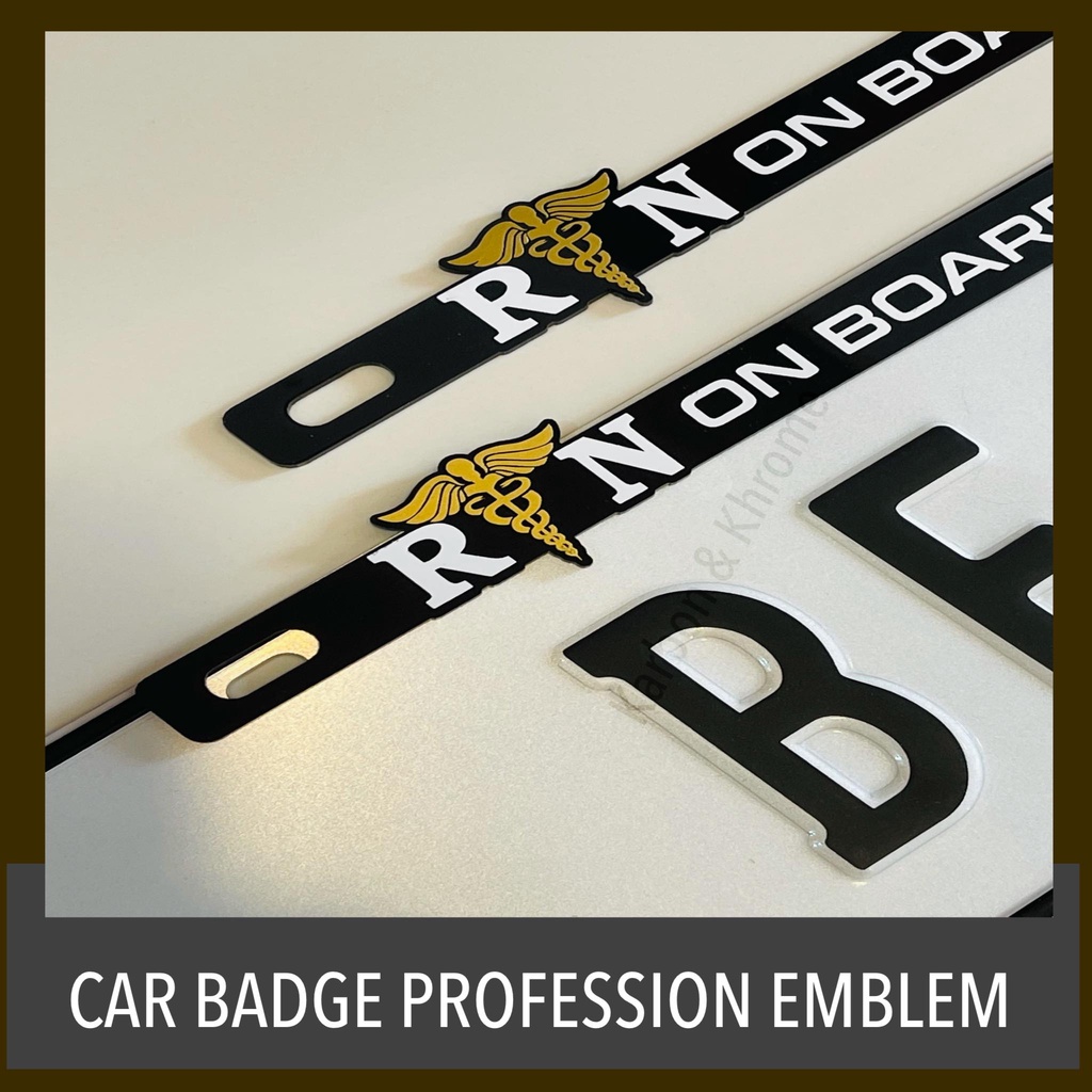 Nurse RN Car Bagde License Plate Acrylic Accessories | Shopee Philippines