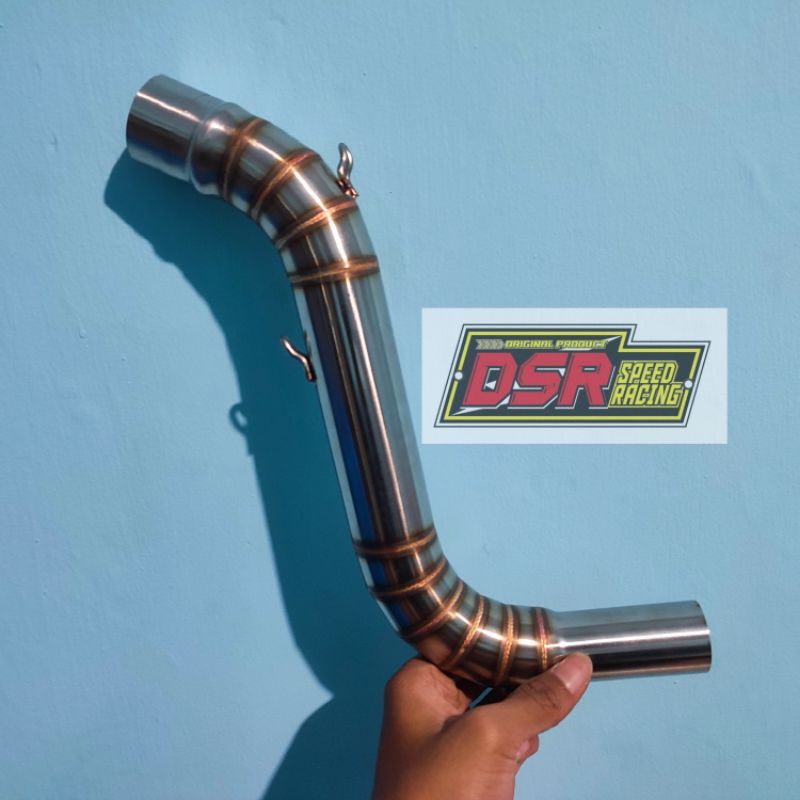 Leter S Cobra Exhaust Neck Connection Pipe Ngacung size 28-38 INLET 38 ...