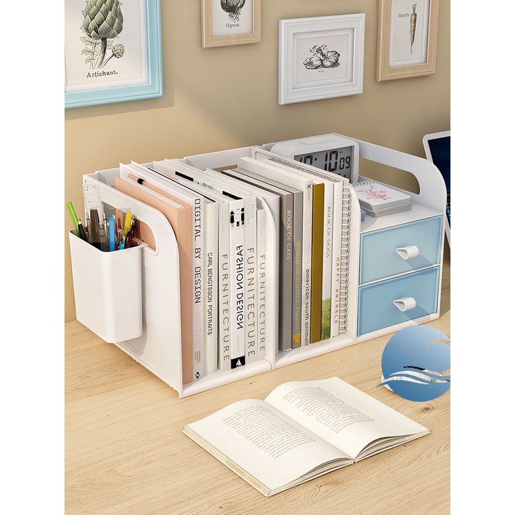 Office Bookshelf Desk on Folder Student Storage Box Simple