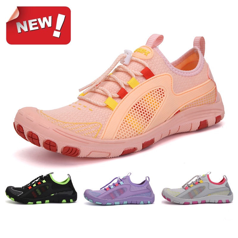 Outdoor Anti Slip Hiking Water Shoes Women Summer Breathable Mesh Beach ...