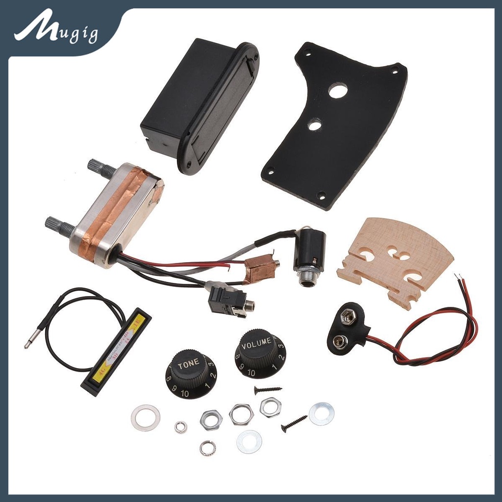 DIY Violin Fiddle Bulid Preamp 4/4 Silent Violin Bridge Pickup
