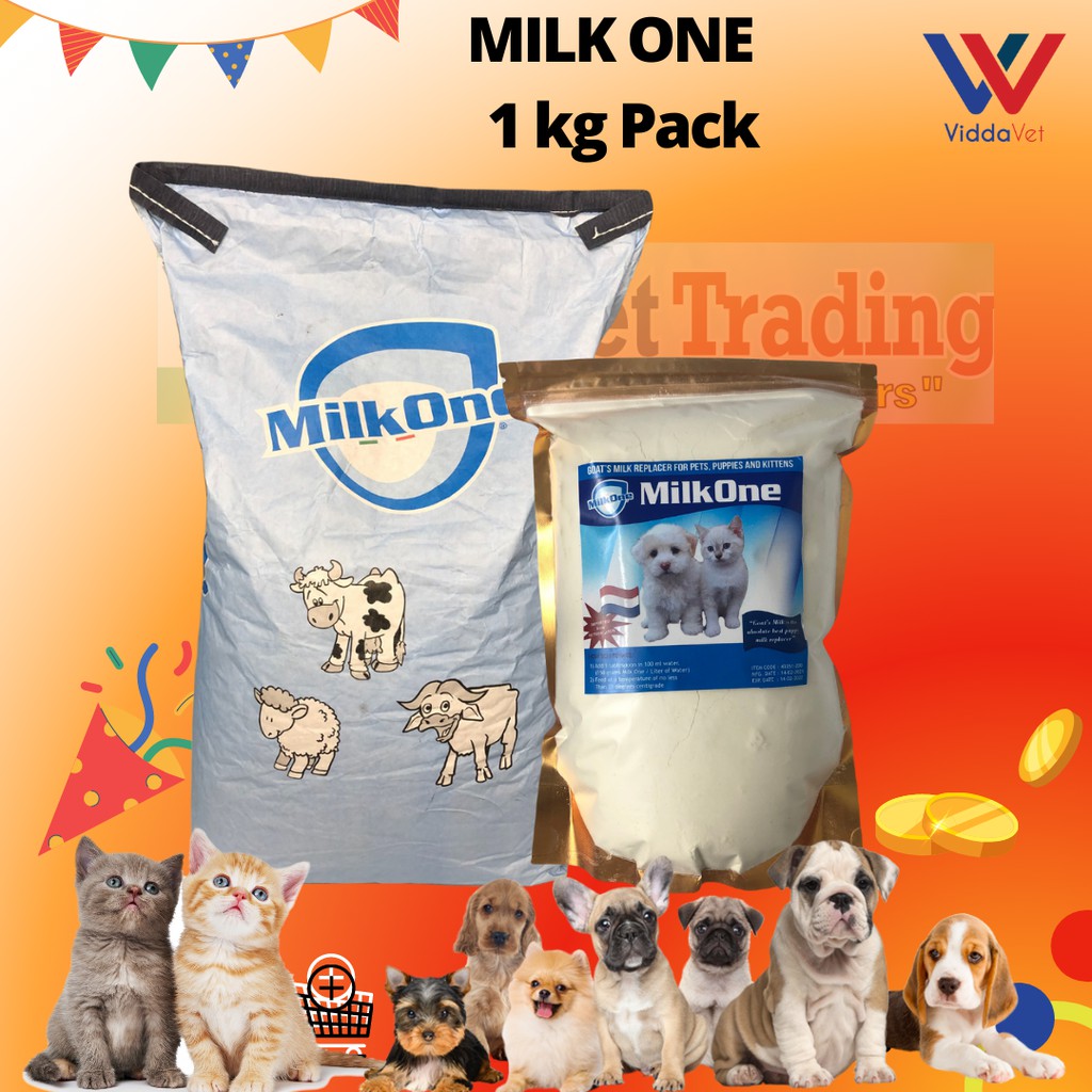 One kg MILK ONE Goat's Milk Replacer for Dogs Cats Pets Rabbits Puppies