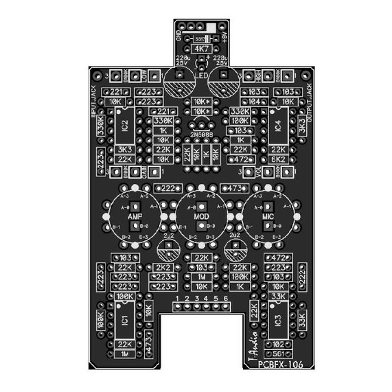Taudio PCBFX106 Based On Sansamp GT2 Amp Emulator Pedal Guitar Effect