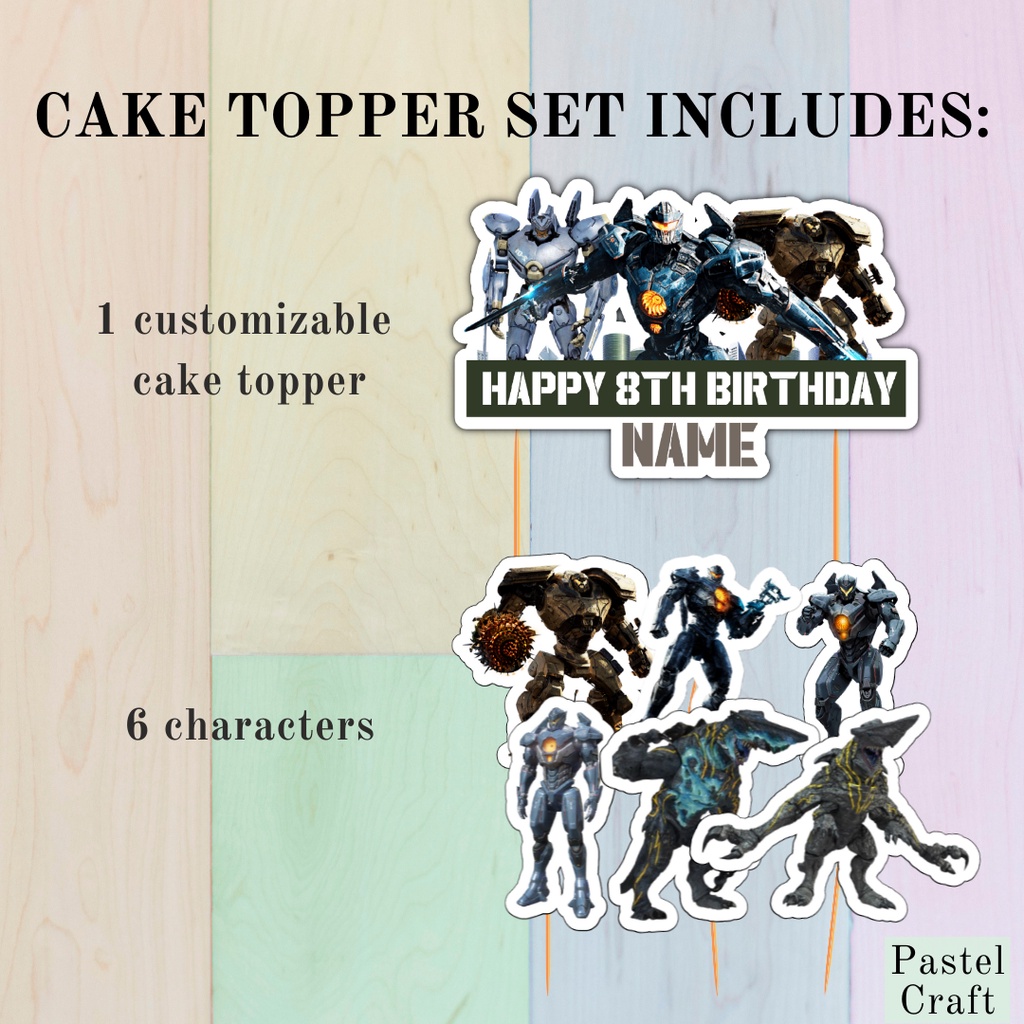 Pacific Rim Customized Cake Topper for Birthday Party / Events ...