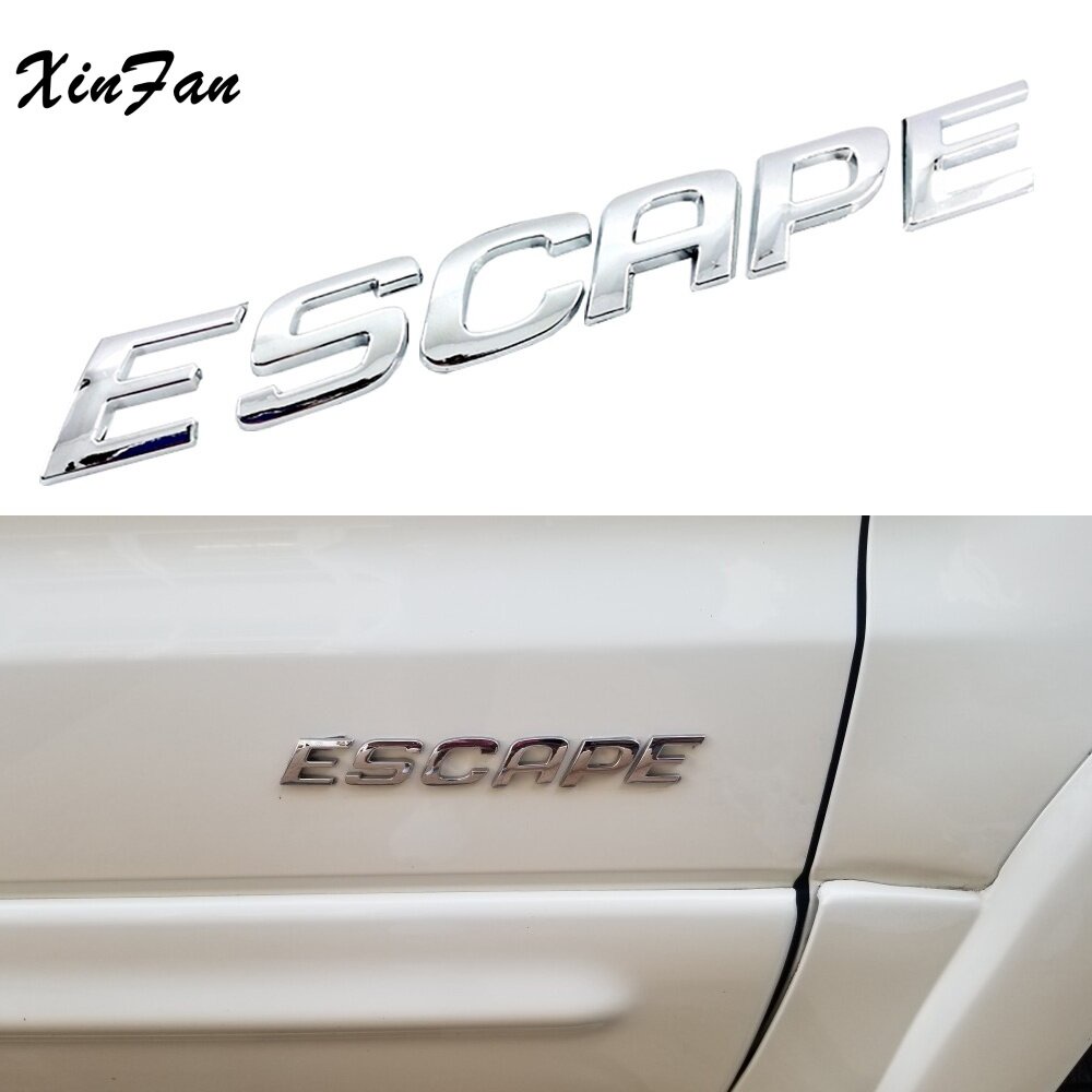 XIFNAN 1×ABS Chrome ESCAPE Logo Auto Trunk Lid Emblem Badge Sticker ...