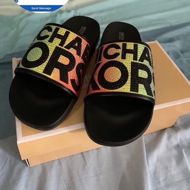 Michael kors sale rainbow slides