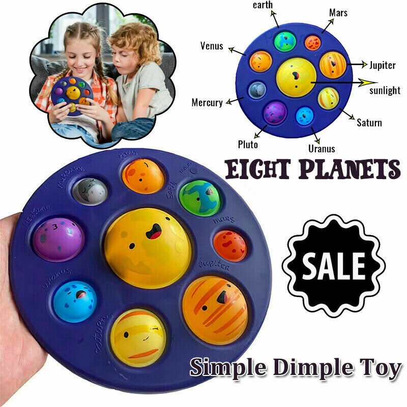 Solar System Simple Dimple Fidget Sensory Toy Eight Stress