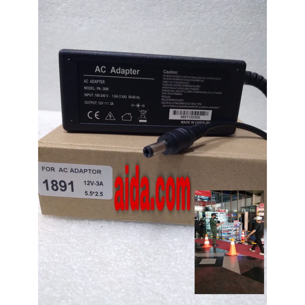 3A PURE 12v monitor adapter | Transformer | Power supplyply | Shopee ...