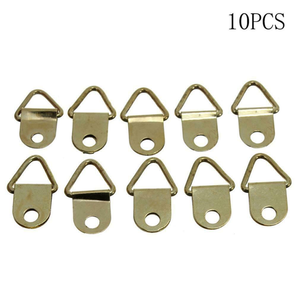 50 Pcs Small Triangle Ring Picture Hangers Metal Photo Picture