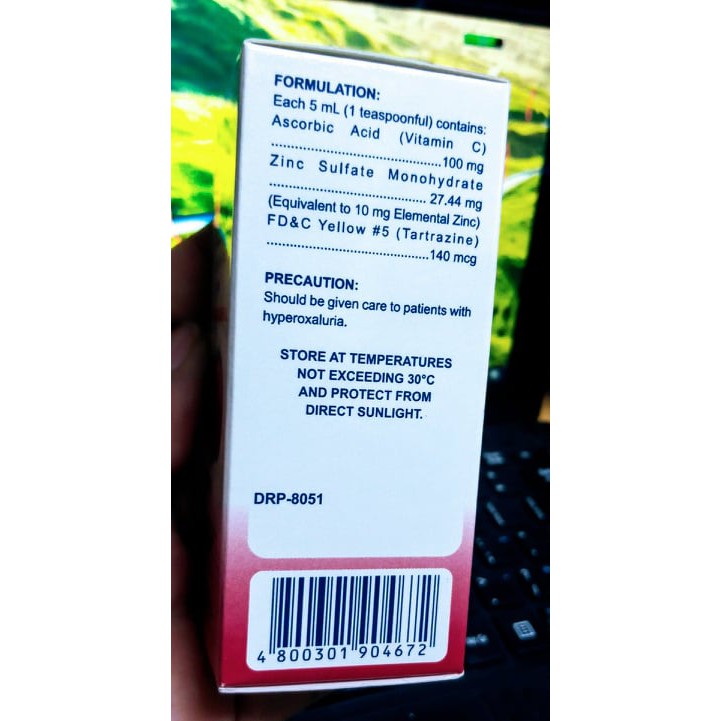 VITCEE PLUS - ASCORBIC ACID+ZINC SULFATE Syrup - VITAMIN & MINIRAL ...
