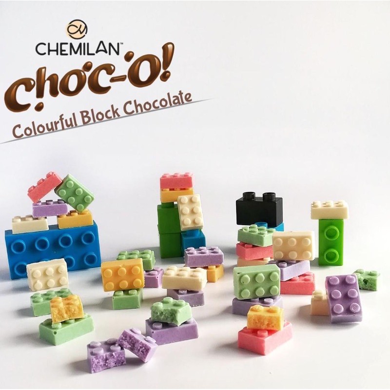 CHEMILAN CHOC-O COLOURFUL BLOCK CHOCOLATE | Shopee Philippines