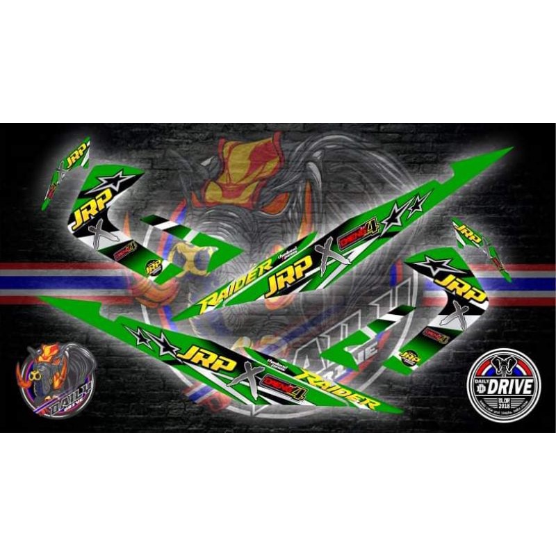 Suzuki Raider 150 2nd Gen & Newbreed Stock Size Decal (Jrp X DaengSai4 ...