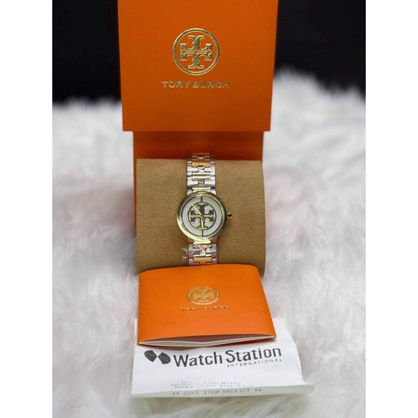 Tory burch two hot sale tone watch