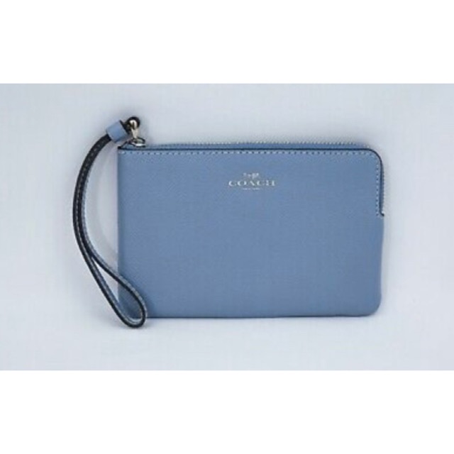 Coach cheap wristlet blue