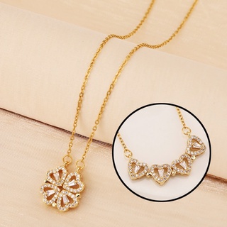 Y2K Love Heart Star Pendant Pink Rope Tie Necklace for Women