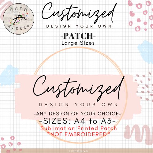Customized/Personalized Patches (Large Size) Printed Patch | Shopee ...