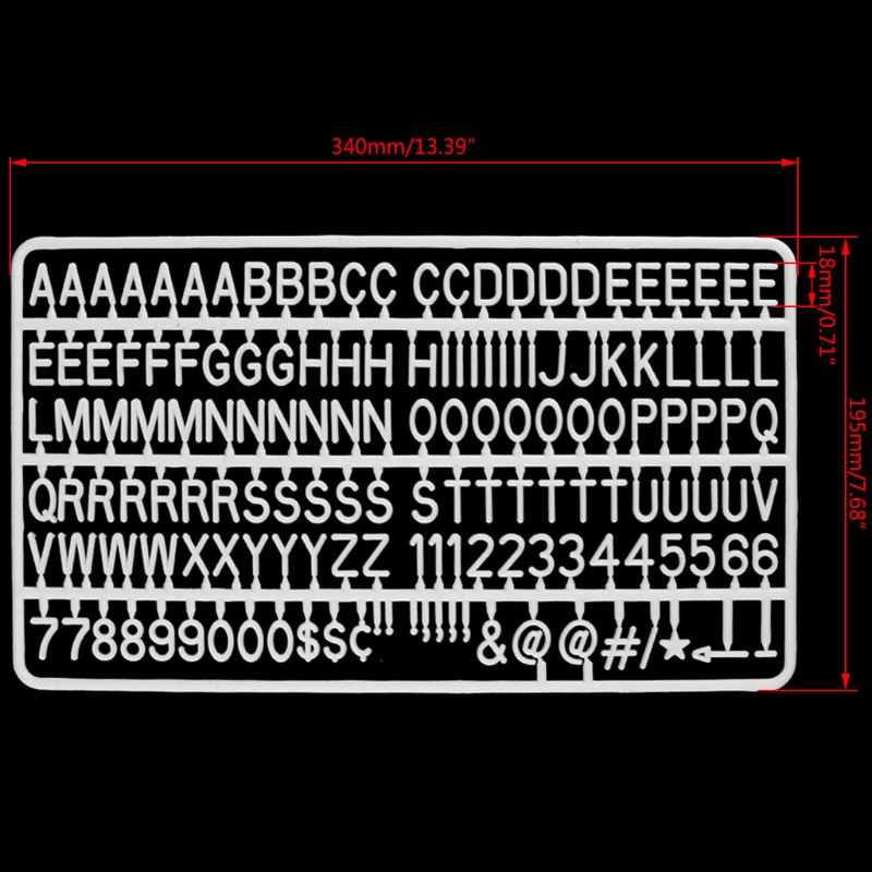 SEL Symbols Felt Letter Board Alphabets Plastic Material for Changeable ...