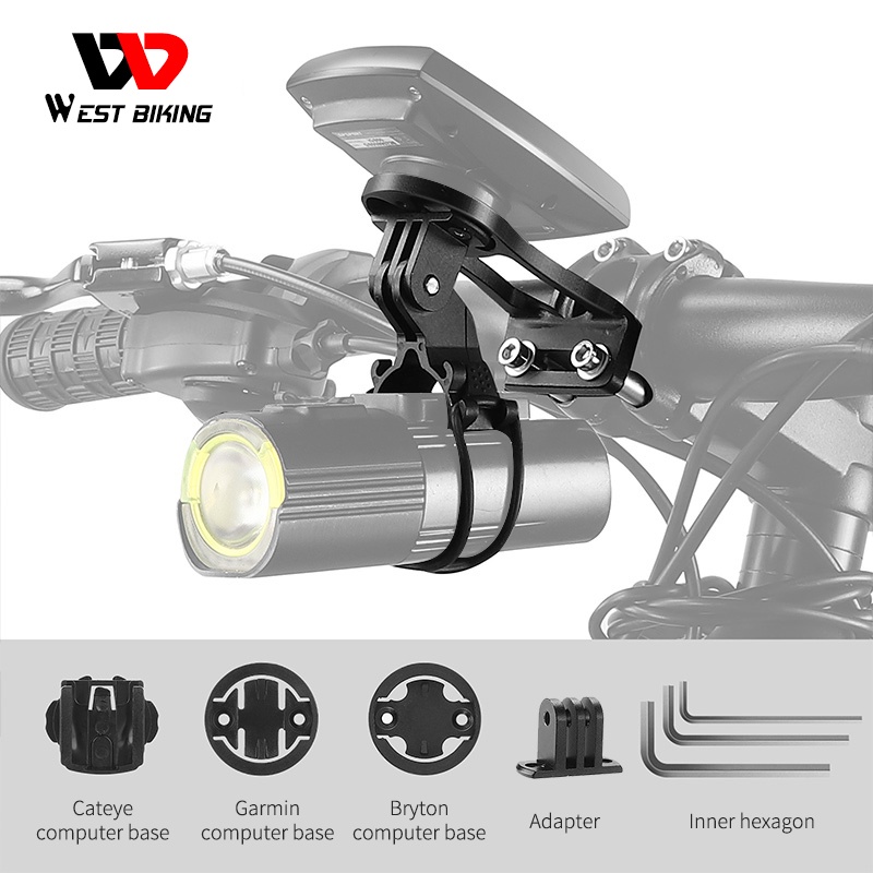 WEST BIKING Cycling Computer Extension Bracket Bicycle Handlebar