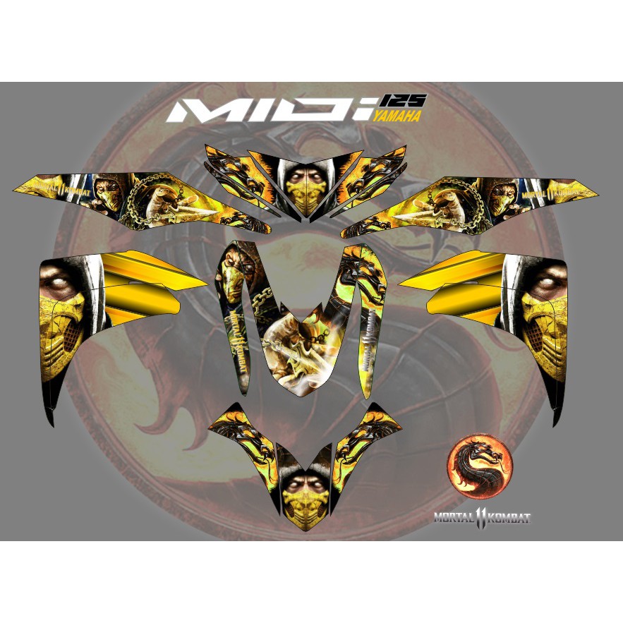 MIO I 125 RIM DECALS SCORPION MORTAL KOMBAT | Shopee Philippines