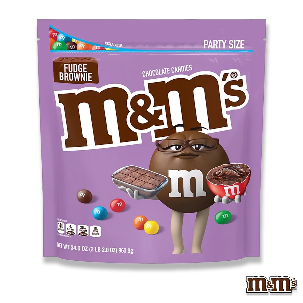 M&M's Chocolate Candies, Fudge Brownie, Party Size - 34.0 oz