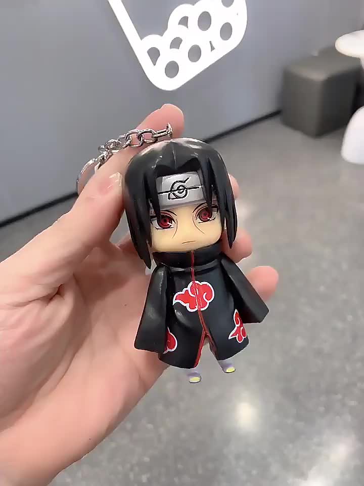 8pcs Naruto Keychain 10cm Keychain with ring Student backpack Ornaments ...