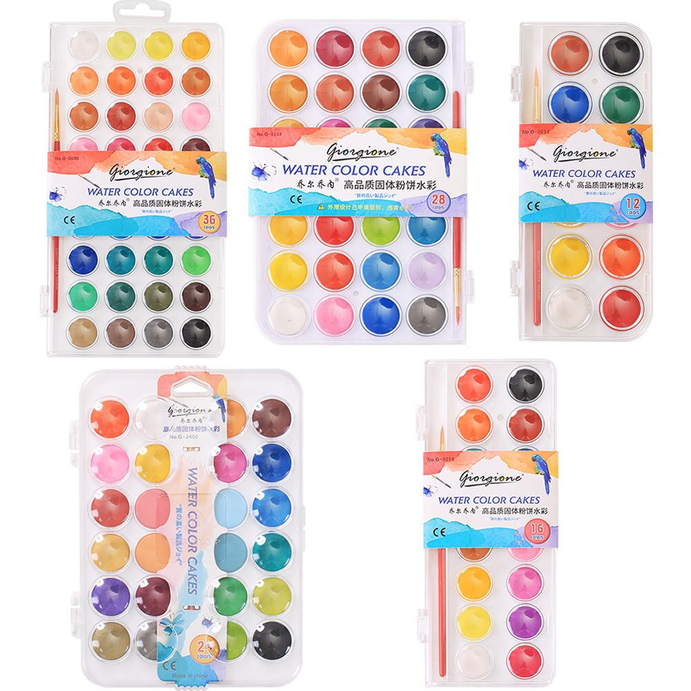 Giorgione Watercolor Cakes Solid Water Color Set 121624283648 Colors Shopee Philippines 