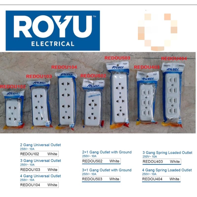 high quality royu surface type outlets/universal convenience outlets