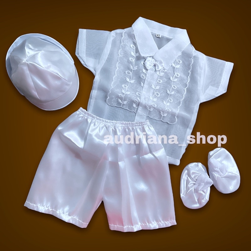 012mo Baptismal Barong Set Newborn Baptismal Clothes christening