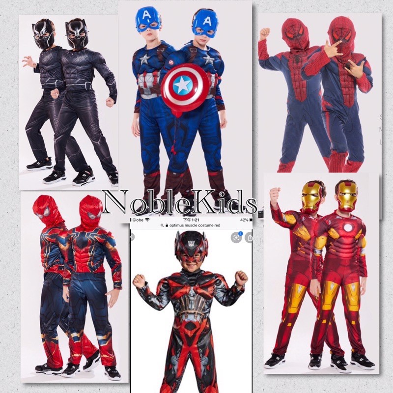 Superhero Mask Costume Foam Gloves Dress Up Movie Character Muscle