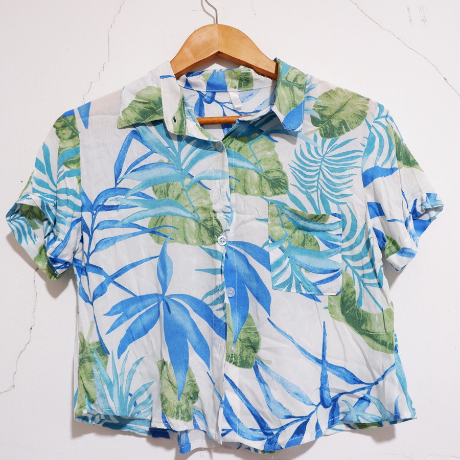 Polo crop 2025 top floral