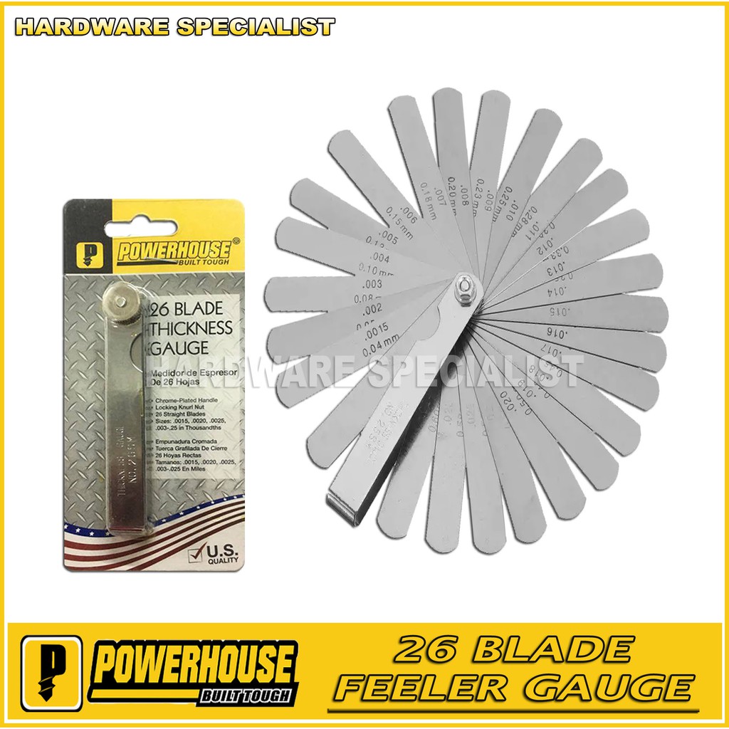 Powerhouse 26 Blade Thickness Gauge Feeler Gauge Shopee Philippines