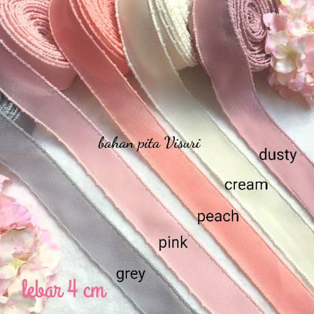 Korean Ribbon Two Lines 4 cm per yard (90 cm) | Shopee Philippines