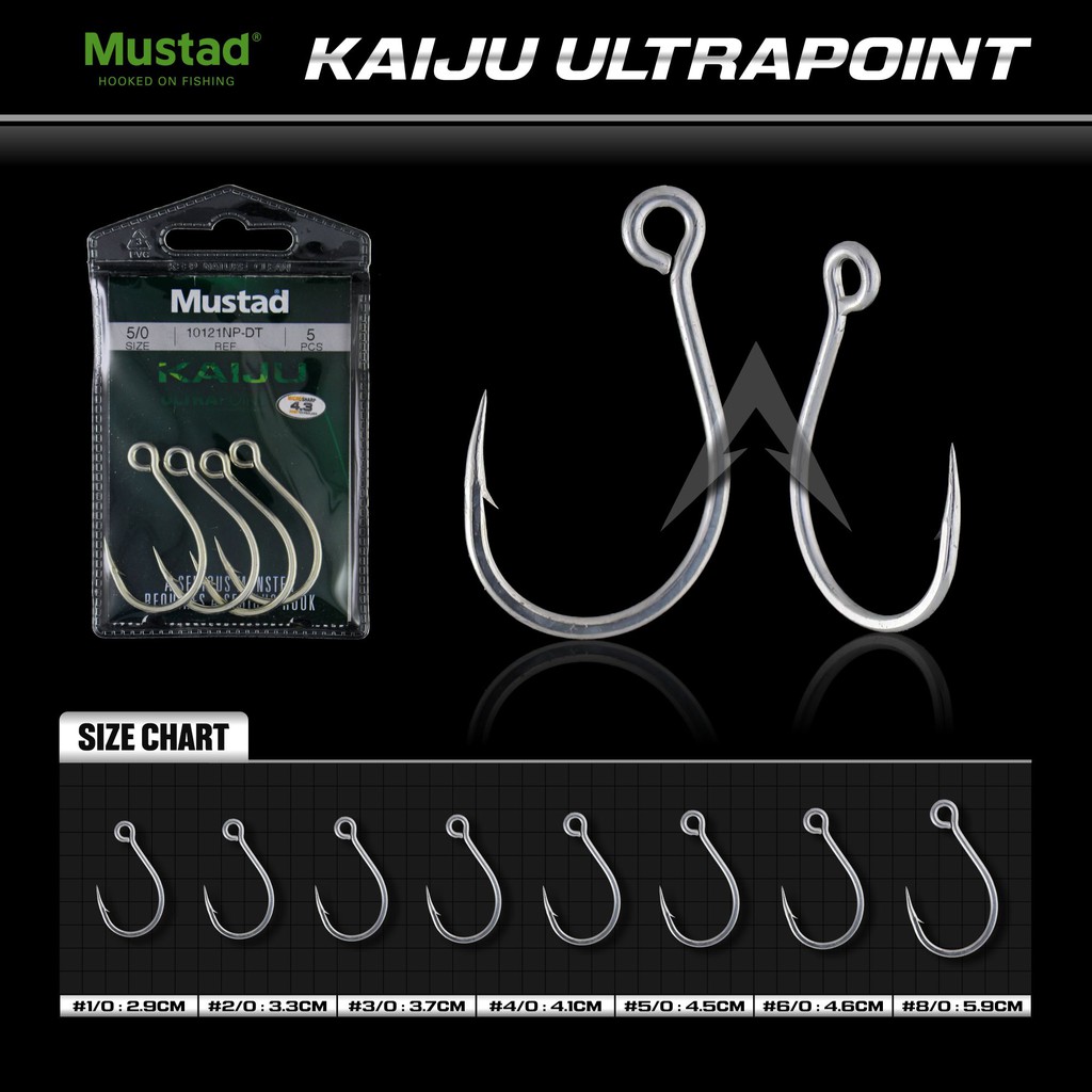 Fishing Hook - Mustad Kaiju ULTRA POINT Inline Single Hook 10121NP-DT