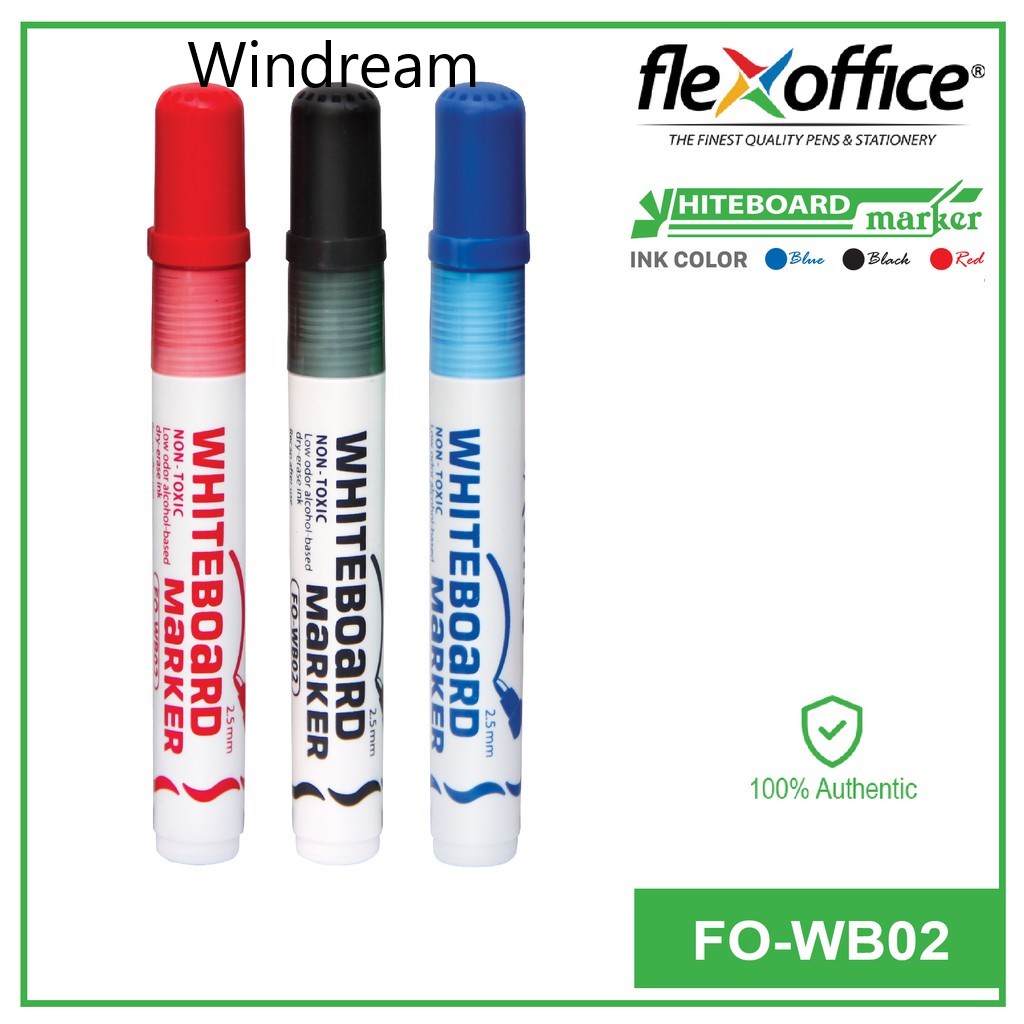 4 PCS FlexOffice Refillable Whiteboard Marker FO-WB02 | Shopee Philippines