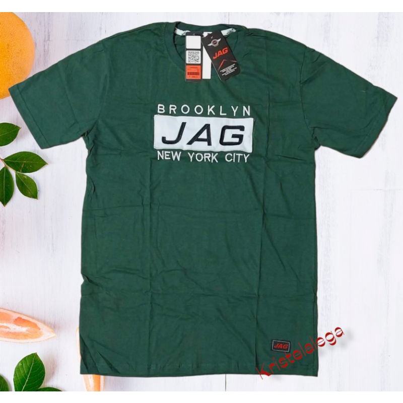 Jag Men S T Shirt Branded Overrun Embroidery Print Shopee Philippines