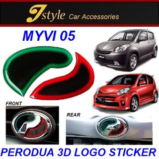 Perodua Myvi 2005 3D Logo Sticker | Shopee Philippines