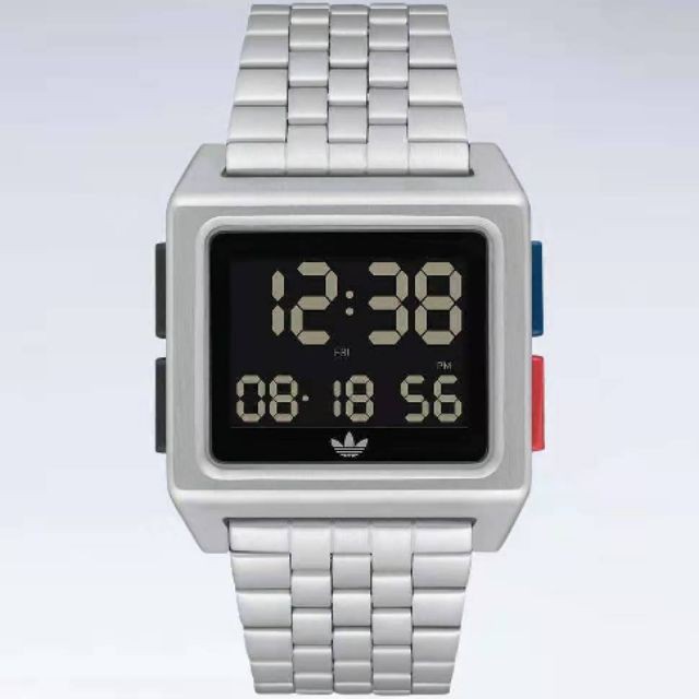 100 Original Adidas mens digital watch with stainless Steel