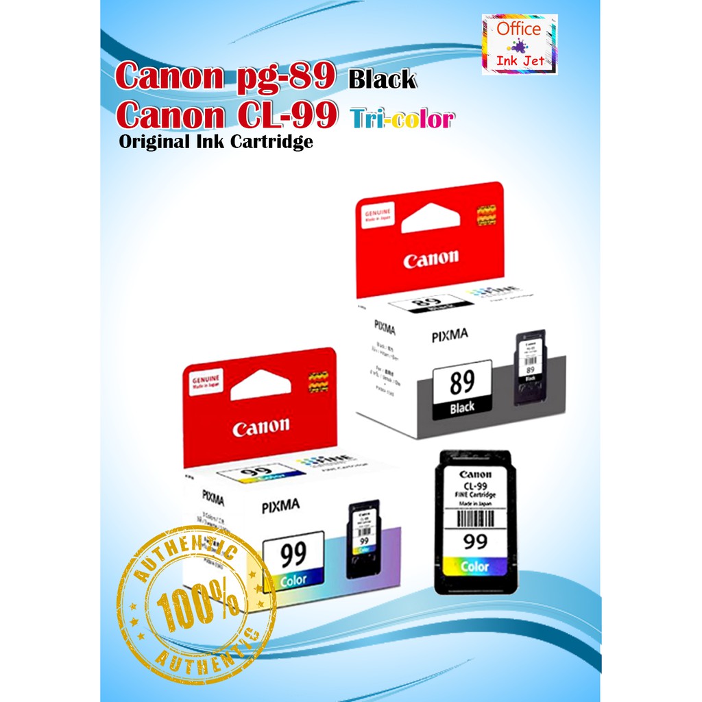 Canon PG-89 & Canon CL-99 original ink Cartridge Combo Bundle | Shopee ...