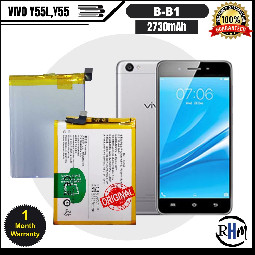 VIVO Y55 Battery, Model: B-B1 (2730mAh) High Quality Battery | Shopee ...