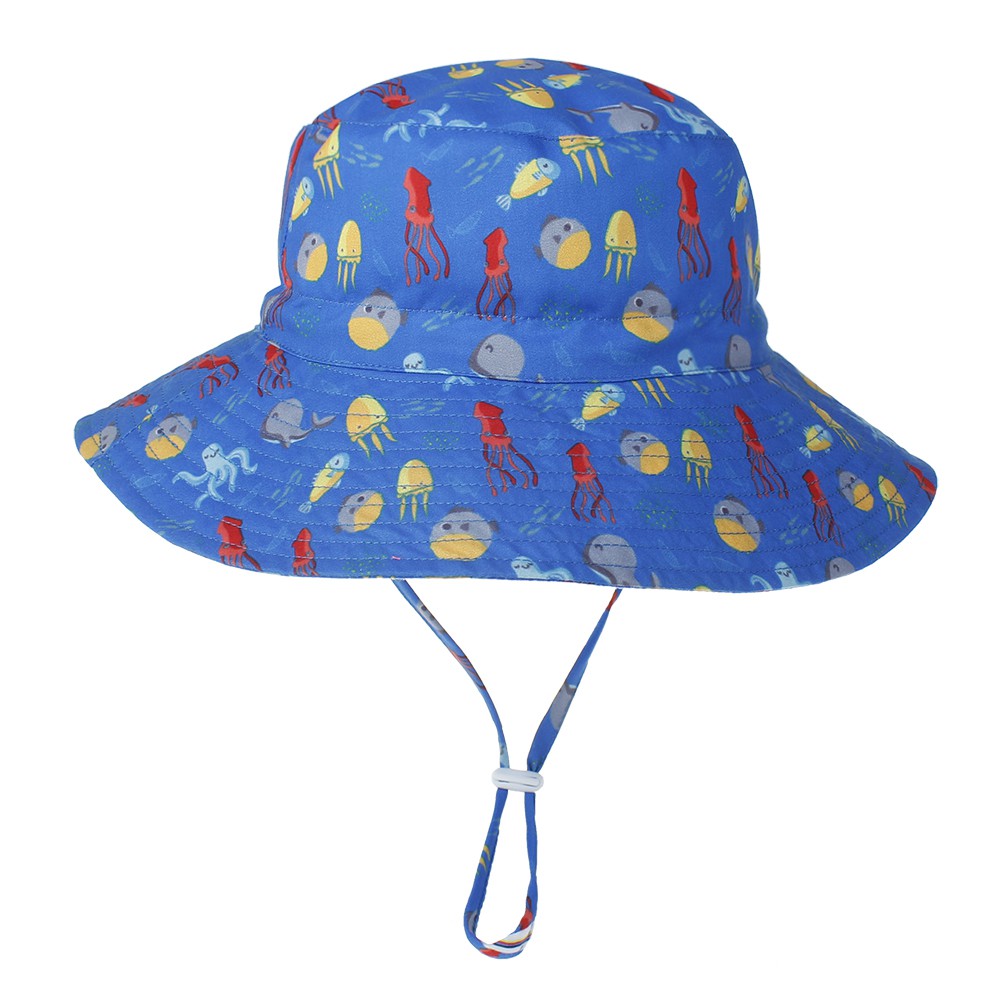 Fast delivery LILAC Summer Bucket Hat Boys Girls Beach Cap Baby Sun Hat UV Protection Wide Brim Neck Ear Cover Toddler Kids For 0 8 Years Swimming
